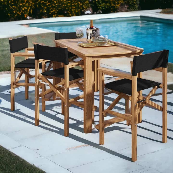 LOOMLAN - Wholesale Chair - Director Teak Outdoor Counter Height Chair1