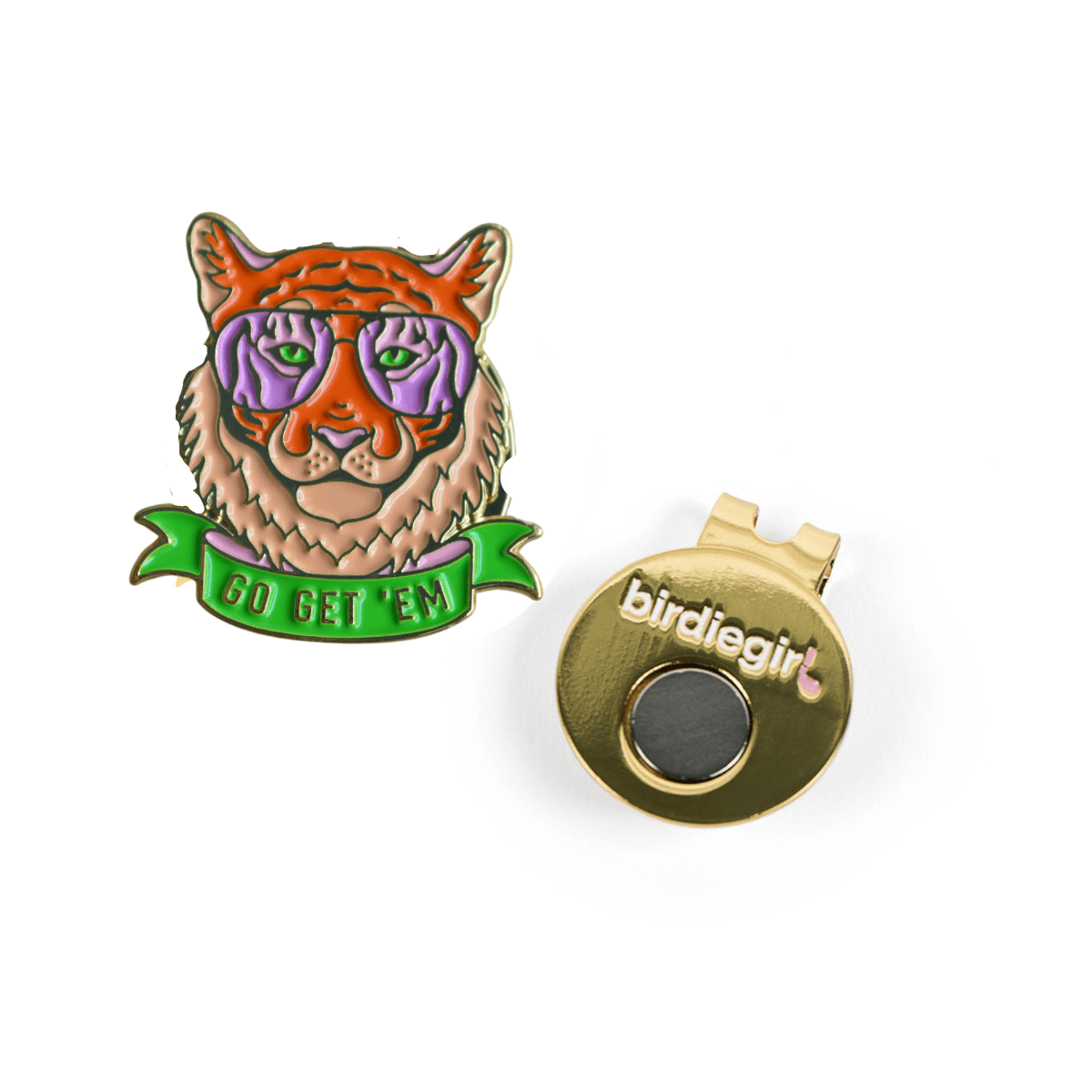 Birdie Girl Golf - Wholesale Sporting Accessories - Go Get 'Em Tiger Golf Ball Marker with Magnetic Hat Clip2