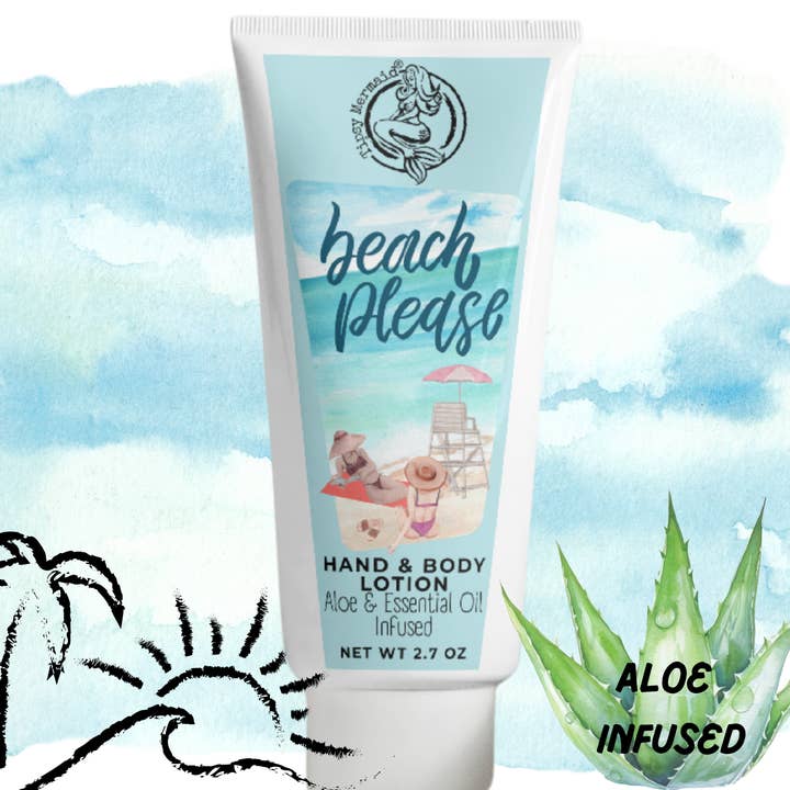 Tipsy Mermaid® - Wholesale Hand Cream/Lotion - Tipsy Mermaid® Beach Please Hand and Body Lotion