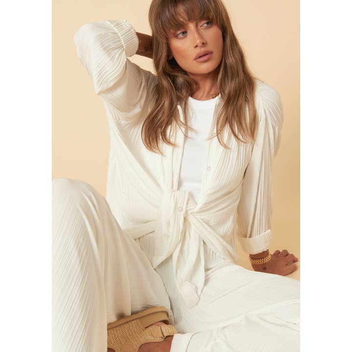 TULUM | Ensemble plissé à la noix de coco pour femmes pour la vente par Bow and Bo