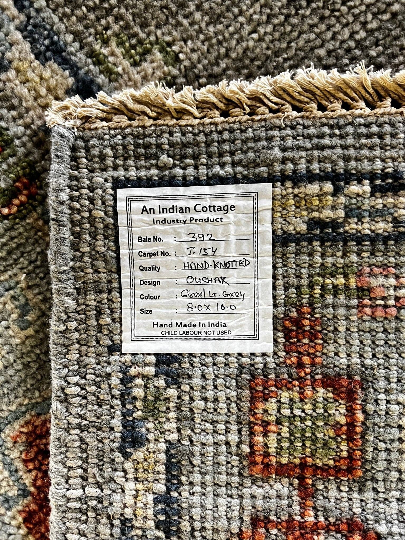 Banana Manor Rug Co. - Wholesale Area Rug - Bianca  8x10 Grey Hand-Knotted Oushak Rug22