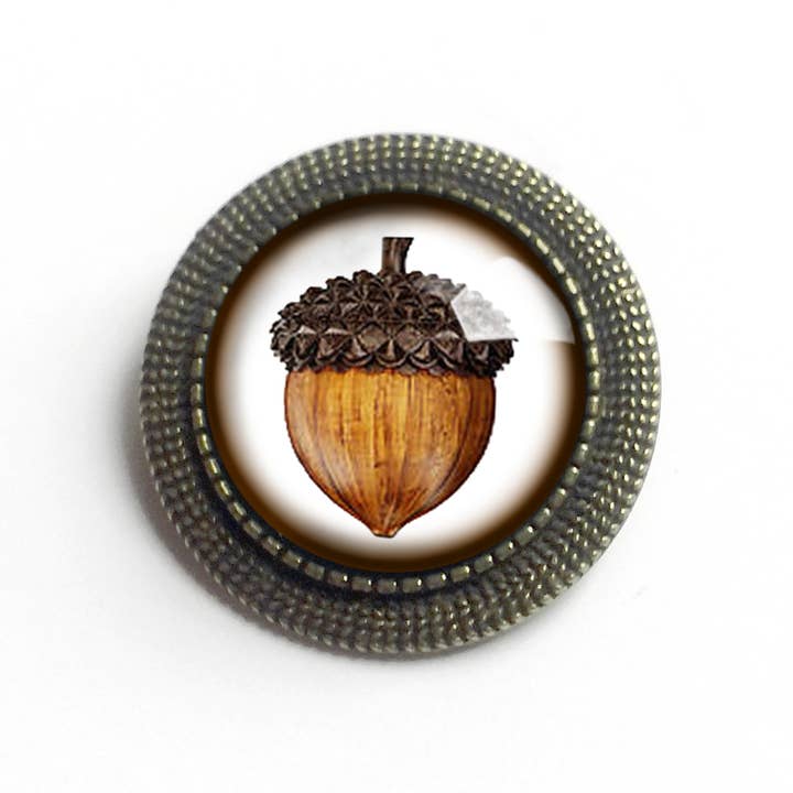 Acorn Brooch for wholesale by The Divine Iguana