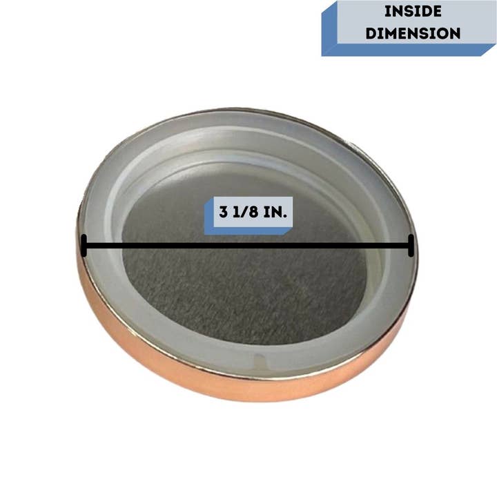 General Wax - Candle Making Supplies - Wholesale Candle holder - Rose Gold Candle Lid - Fits our 9.5 oz Monticiano2