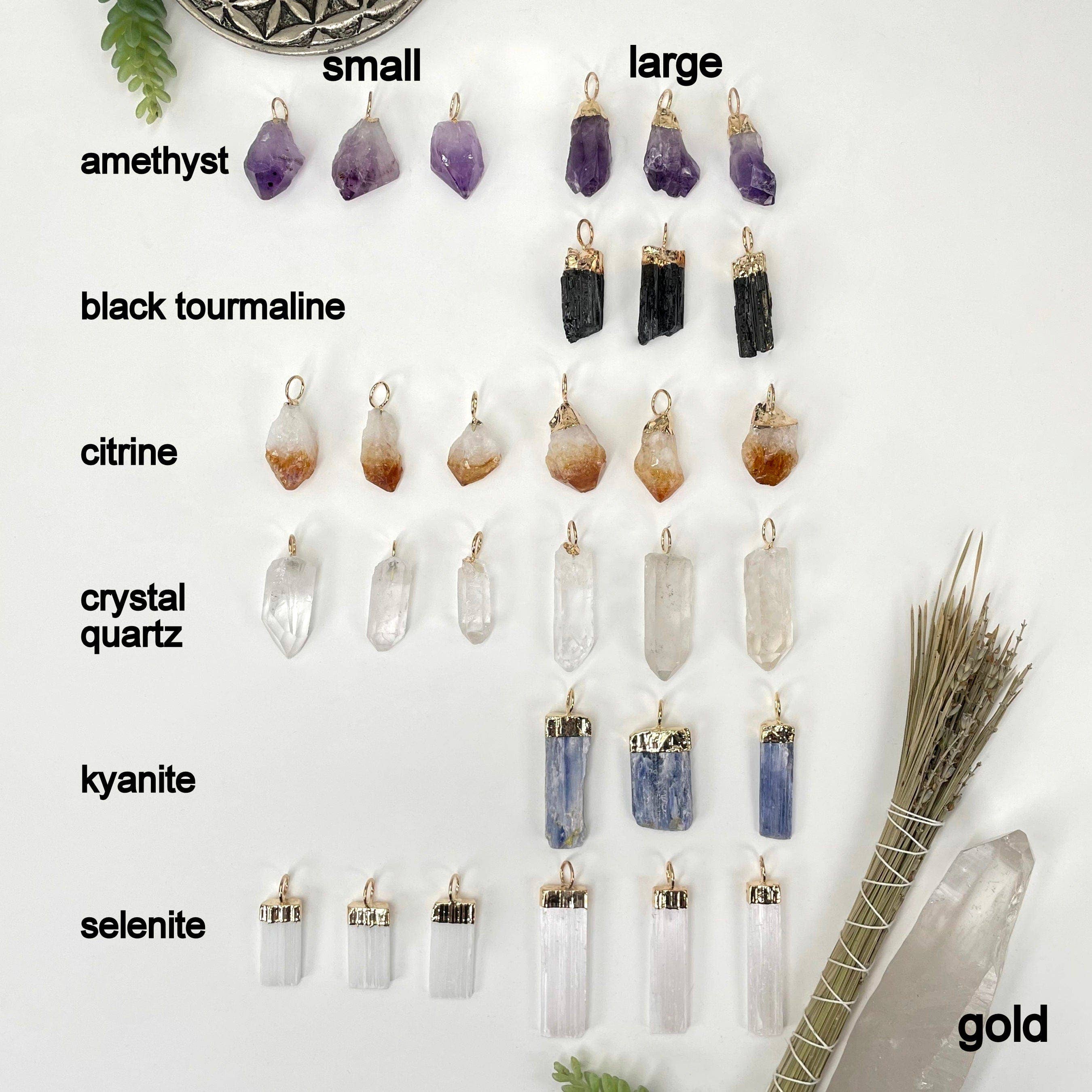 Rock Paradise - Wholesale Individual Charm/Pendant - Crystal Stone Pendants with Hoop Bail2