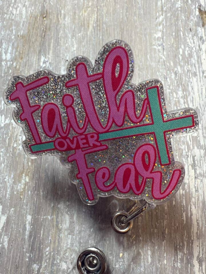 Badge ReeL Faith Over Fear for wholesale by The Wild Poppy