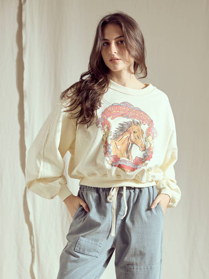 Willie Nelson Wild West Sweatshirt for wholesale by People Of Leisure