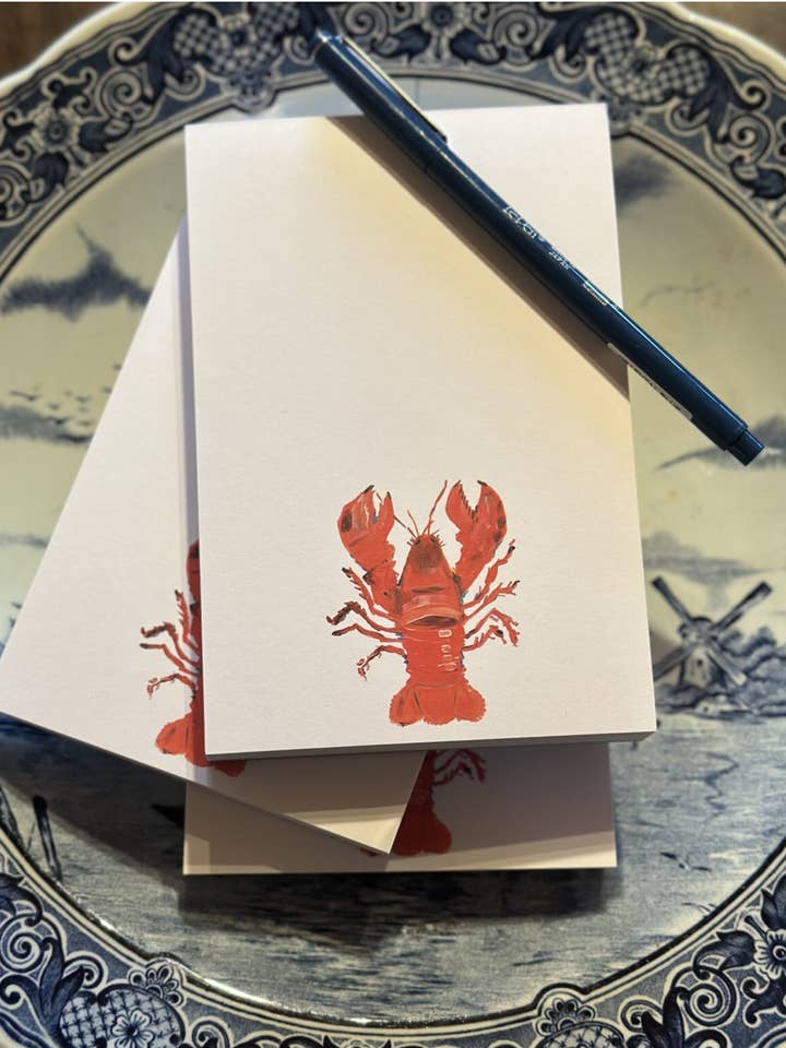 Lobster Le Petit Notepad for wholesale by Carpe Diem Papers
