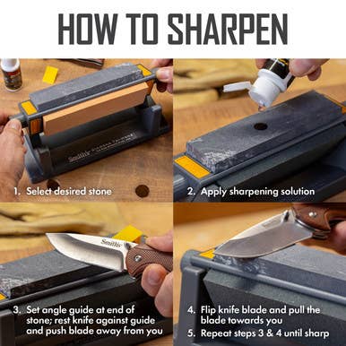 Smiths - Wholesale Knife Sharpener - 6" Three Stone Sharpening System5