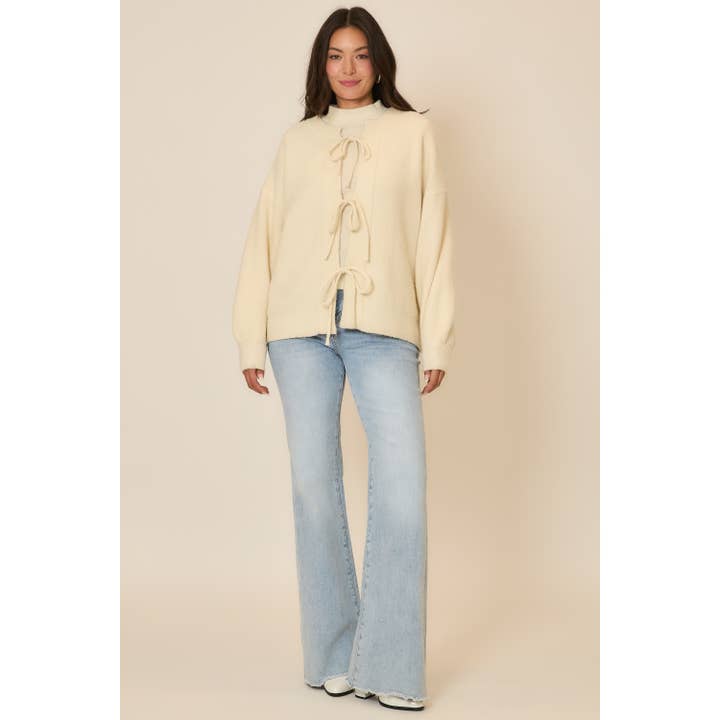 Cozy Casual, Inc. - Wholesale Cardigan - Women's - Tie Closure Soft Knit Cardigan 7