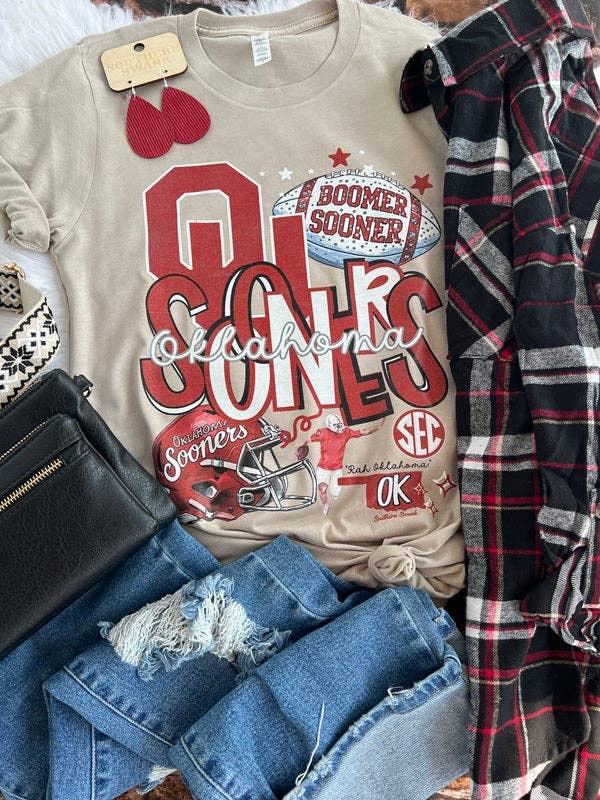 Sooners Game Day Tee for wholesale by Southern Swank