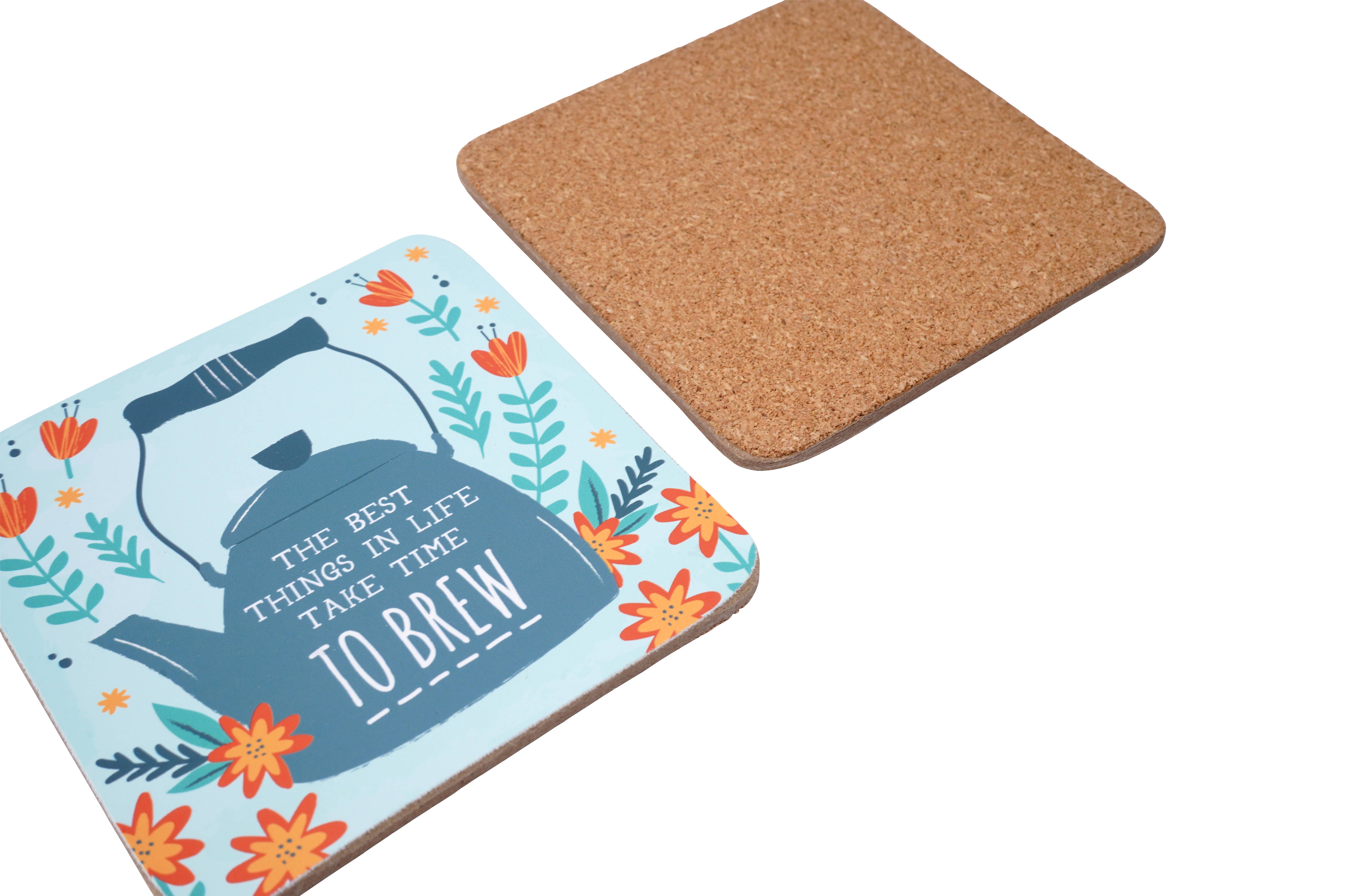 CGB Giftware - Vente Sous-verre - Ensemble de 4 sous-verres Live Happy2