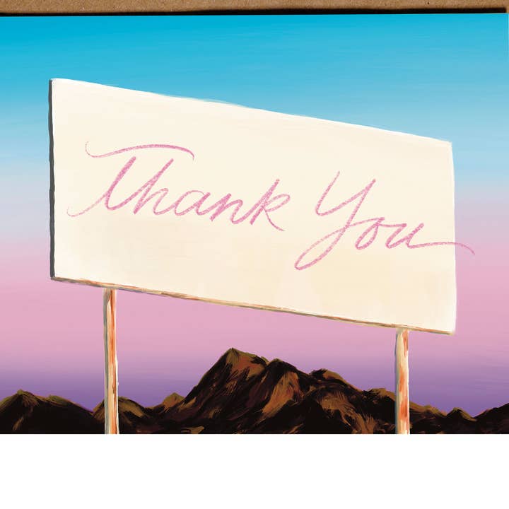 Calligraphy Card | Thank you Desert Billboard for wholesale by everybuddy