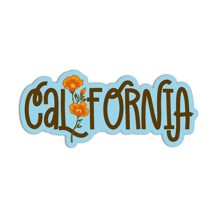 Autocolantes Impermeáveis Texturizados de Papoila da Califórnia por atacado de Girls Printing House