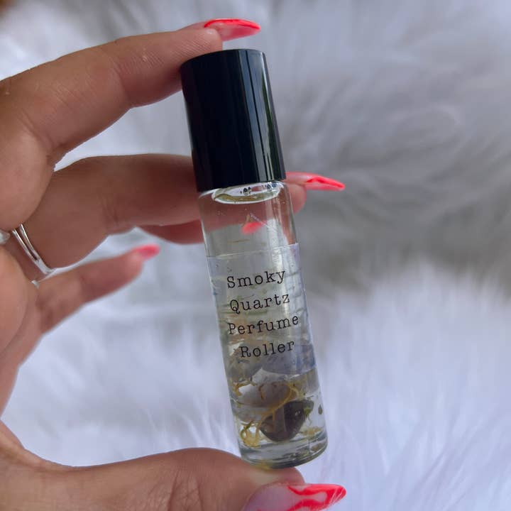 Sapphire & Sage - Wholesale Roll-On Fragrance - Smoky Quartz Crystal Perfume Roller0