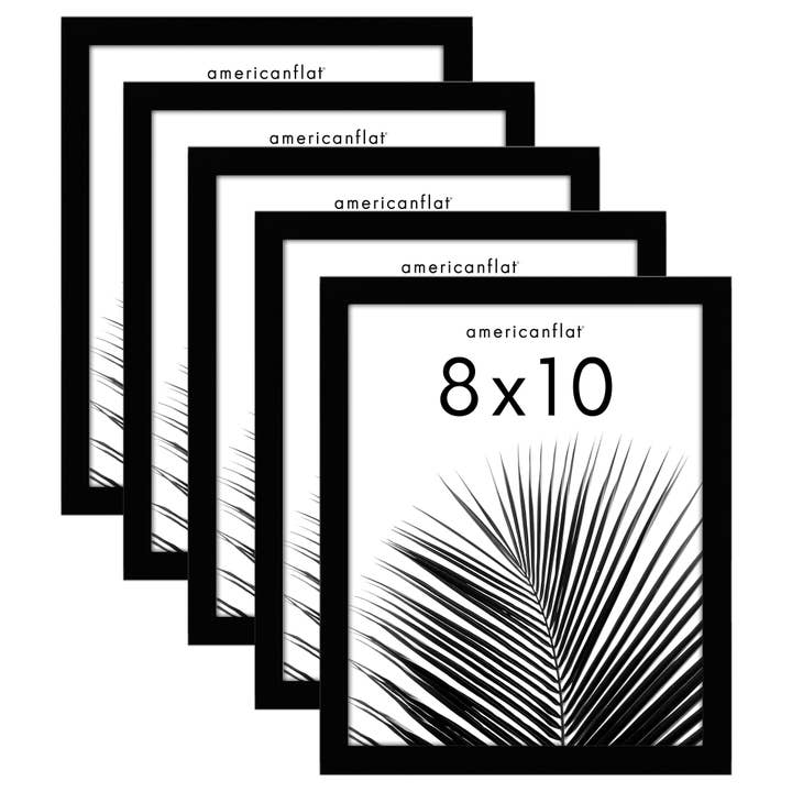Americanflat - Wholesale Picture Frame - Americanflat 5 Pack Picture Frames With Mat Plexiglass Cover148