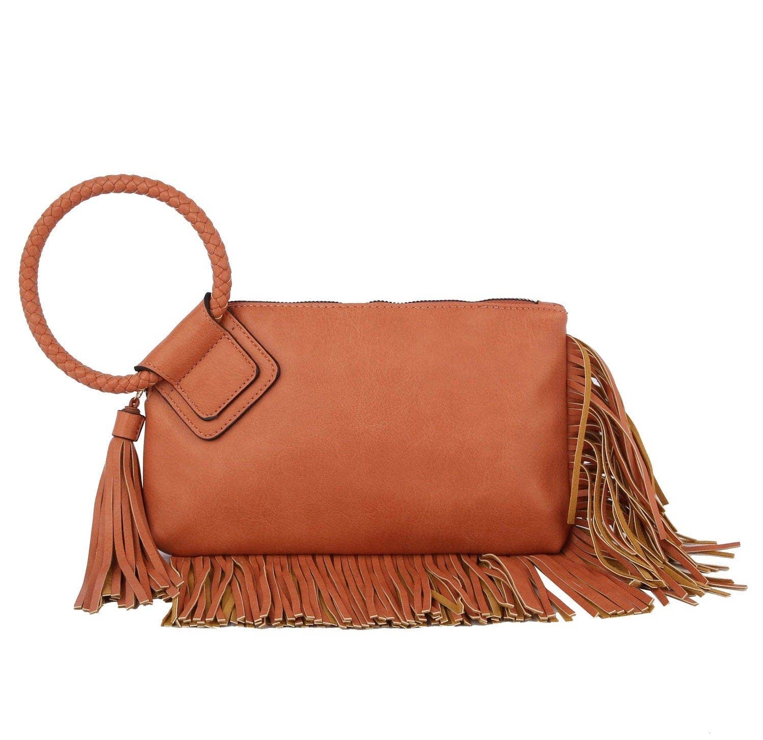 MiMi Wholesale - Wholesale Clutch Bag - Women's - JY0378 Fringe Soft Vegan Leather Wristlet/Clutch11
