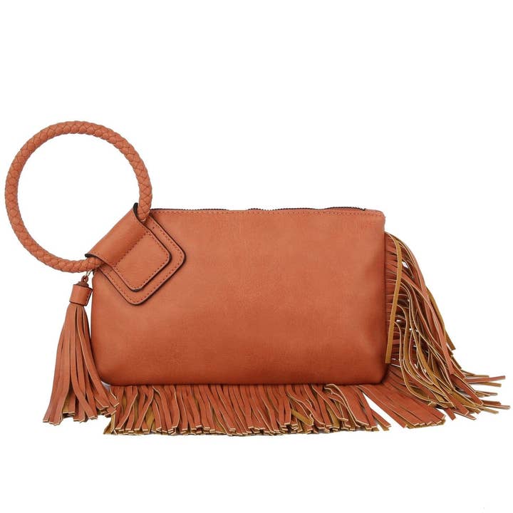 MiMi Wholesale - Wholesale Clutch Bag - Women's - JY0378 Fringe Soft Vegan Leather Wristlet/Clutch11