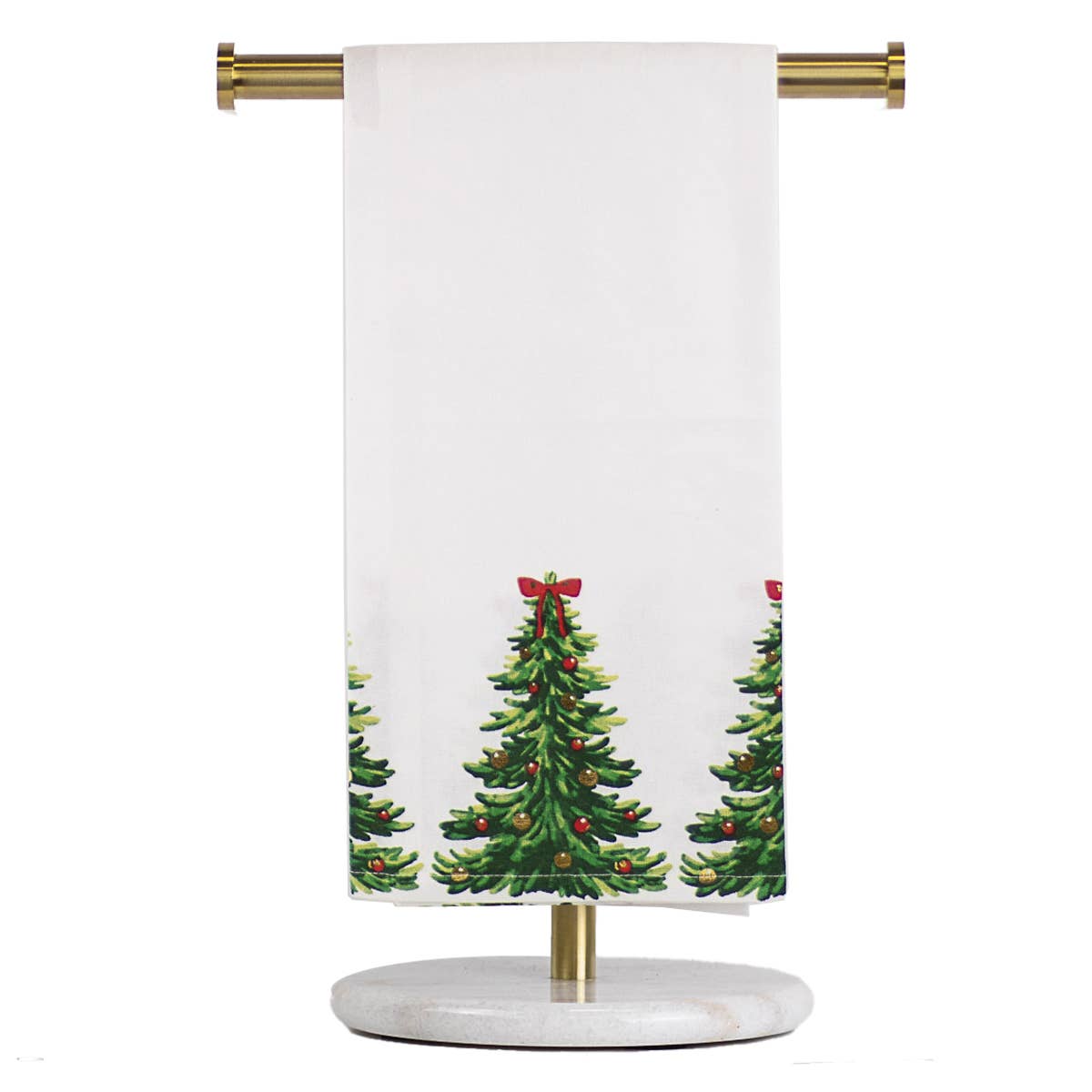 The Royal Standard - Wholesale Hand Towel - Noelle Tree Hand Towel   White/Green/Red   20x280