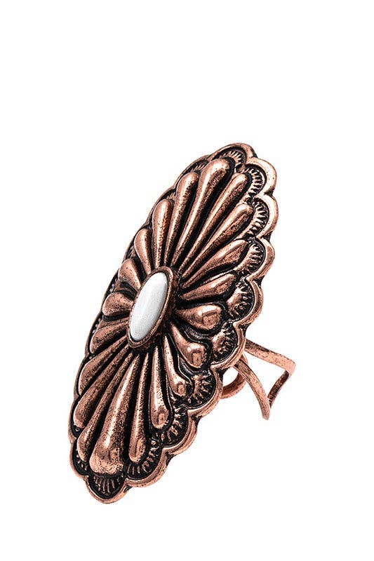 Andrea Bijoux - Venta al por mayor Anillos grandes/de cóctel - BRAZALETE OVALADO CON DETALLES DE GEMAS OVALADAS1