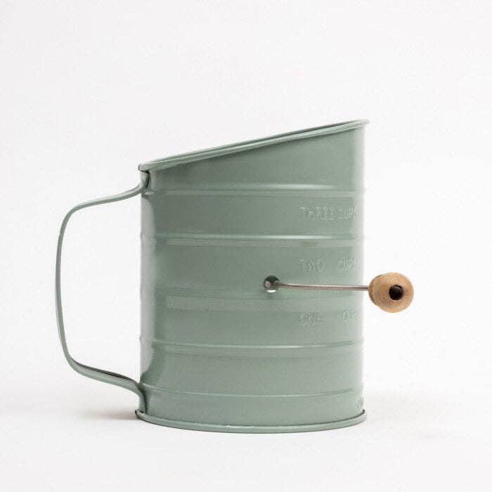 Casa Amarosa - Wholesale Sifter - Cedazo Steel Flour Sifter, Green-5.75 Inches