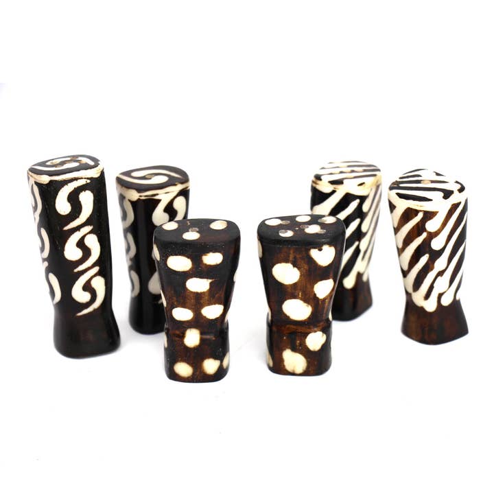Global Crafts – wholesale Salt- och pepparkarsset – Batik Ben Salt & Peppar Shakers, Traditionell Batik