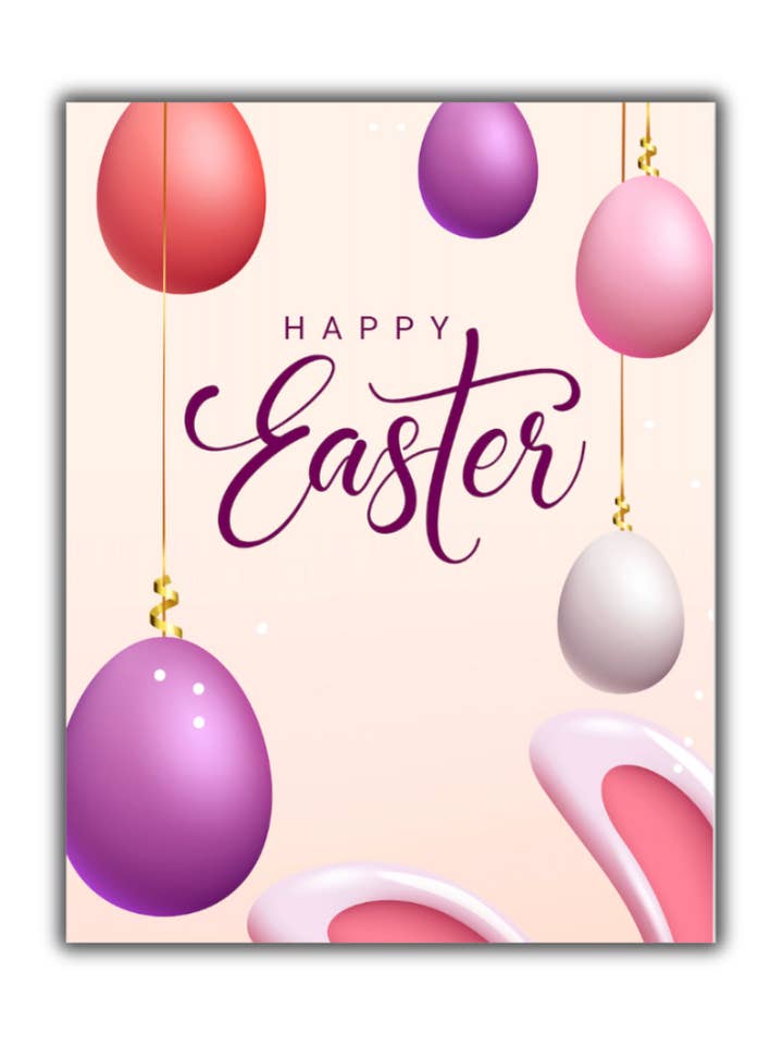 Easter Bunny Ears Notecards for wholesale by Be Amazing Paper Company