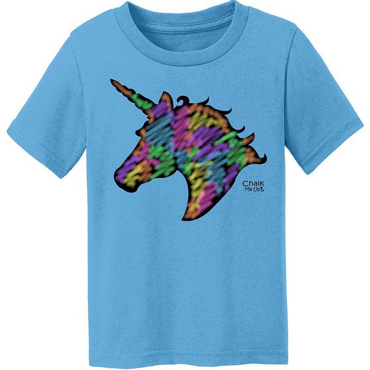 T-shirt licorne pour tout-petits avec lot de 6 craies pour la vente par Chalk Me Up