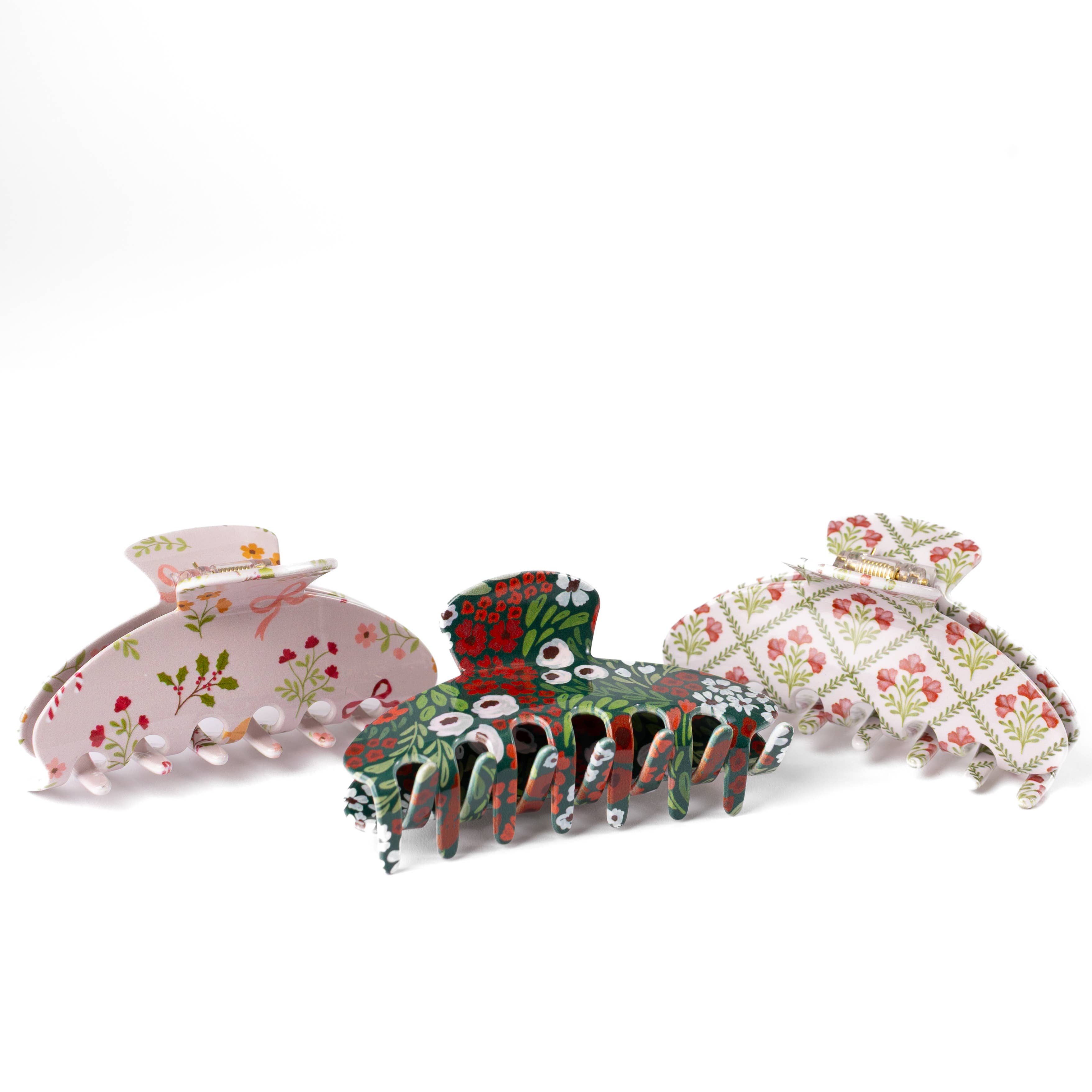 Elyse Breanne Design - Wholesale Hair Clip - Women's - Winter Poppies Claw Clip | Winter & Christmas2