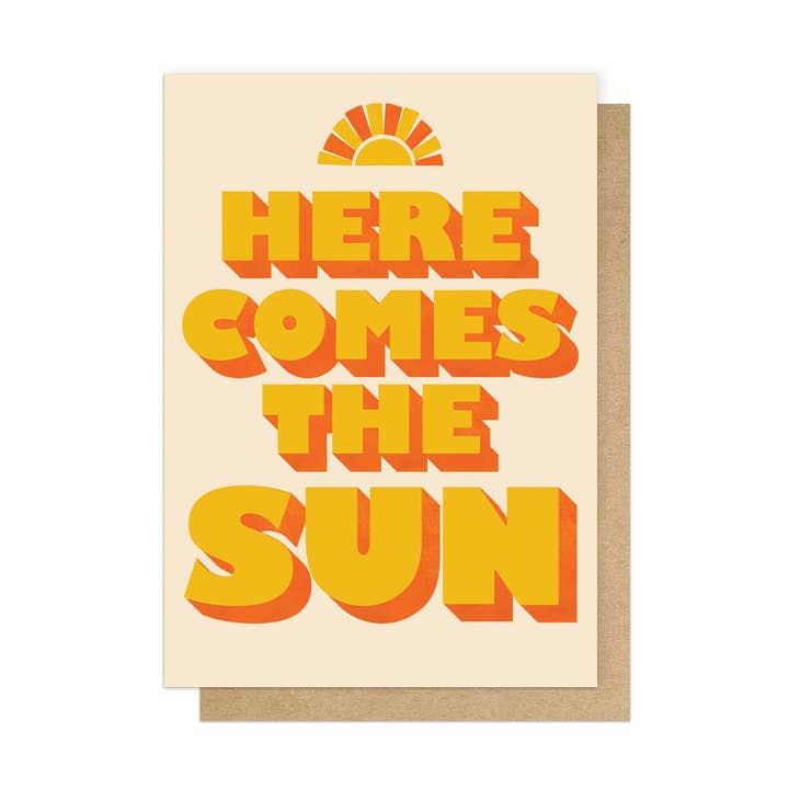 Aí vem o cartão de saudações do sol por atacado de East End Prints - Greetings Cards & Postcards