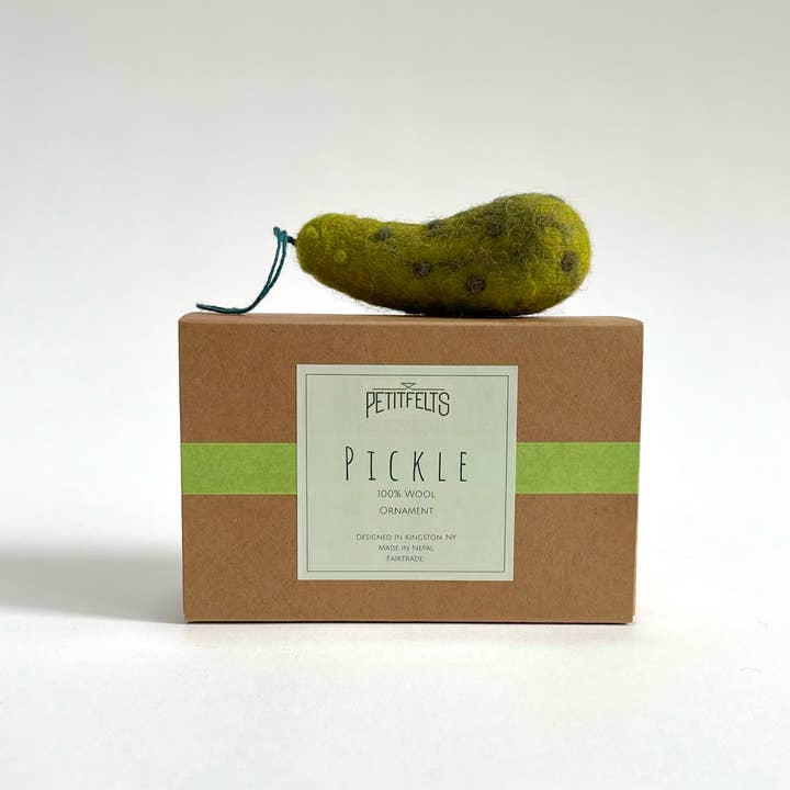 PetitFelts - Wholesale Ornament - Felted Wool Pickle Ornament1