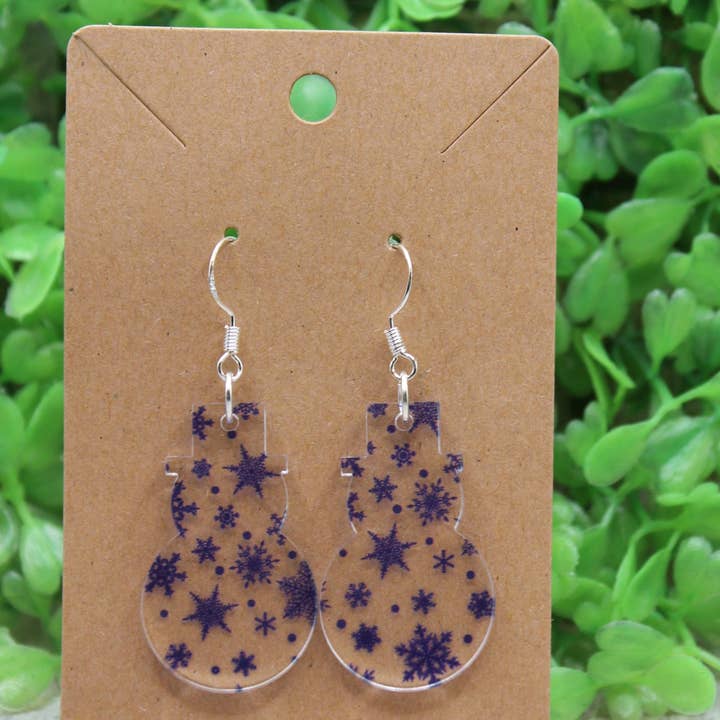 Sneeuwvlok Sneeuwpop Hangoorbellen voor wholesale door Hylidae Boutique