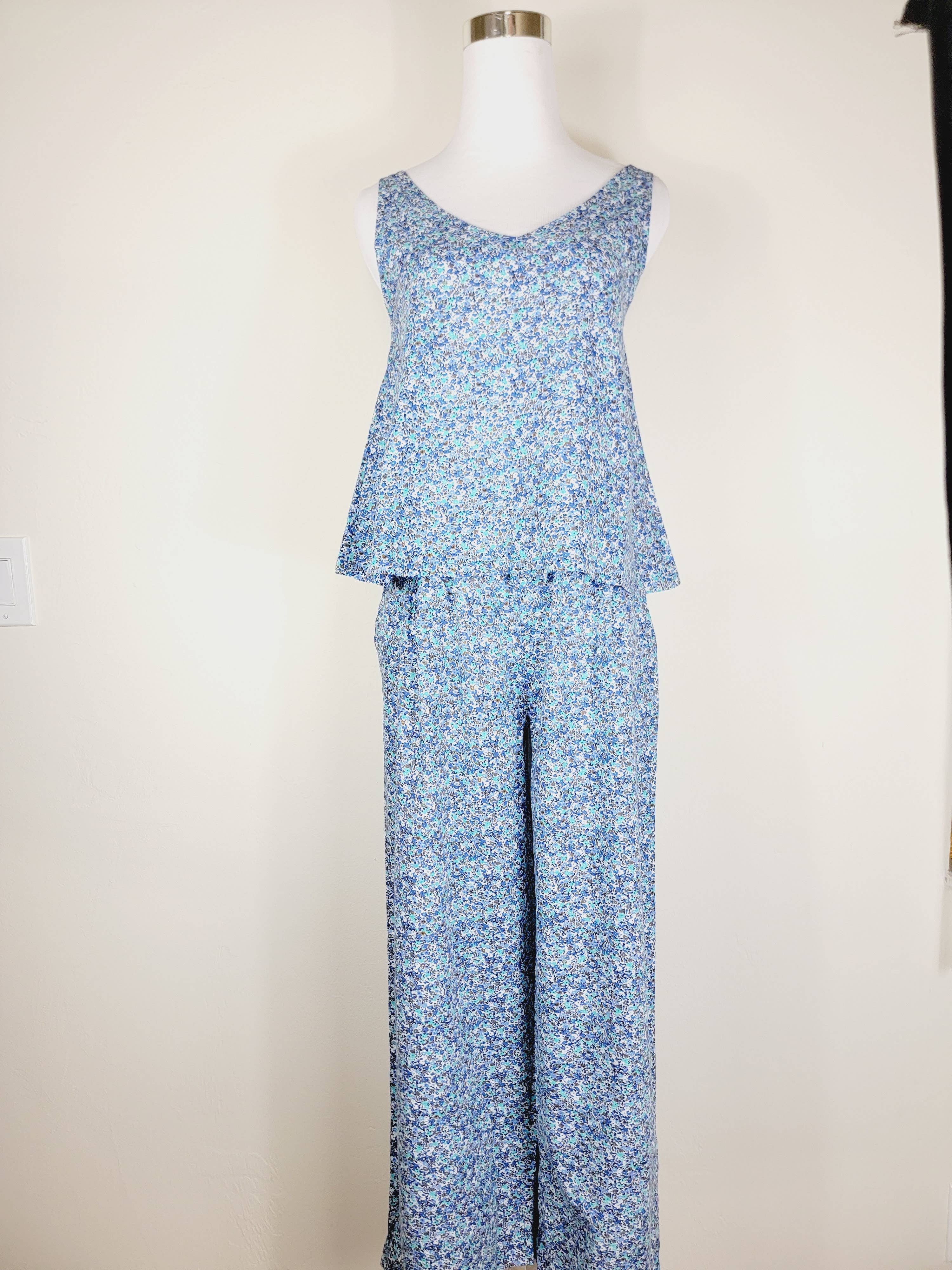 EBRU Home - Wholesale Top & Pant Set (NOT Loungewear) - Women's - Tank top with Matching Culottes elasticated belt trousers 5