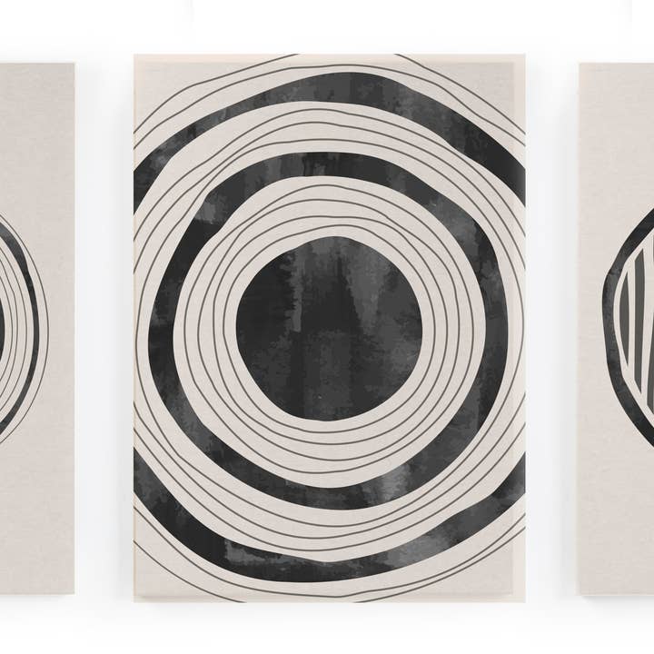 Really Nice Things - Wholesale Blank canvas - Set of 3 canvases 60x40 abstract circles