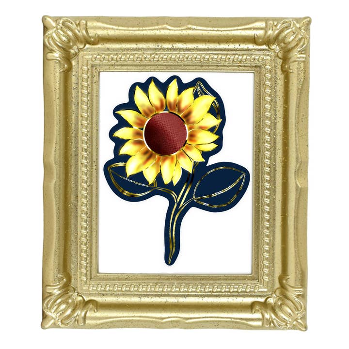 Neverending Stickers - Gold Framed Mini Print - Sunflower - for wholesale by Neverending Stickers