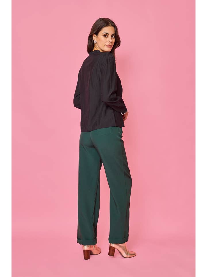 LOVIE & CO - Wholesale Button Down Shirt - Women's - Two-tone shirt, long sleeves SEDUM5