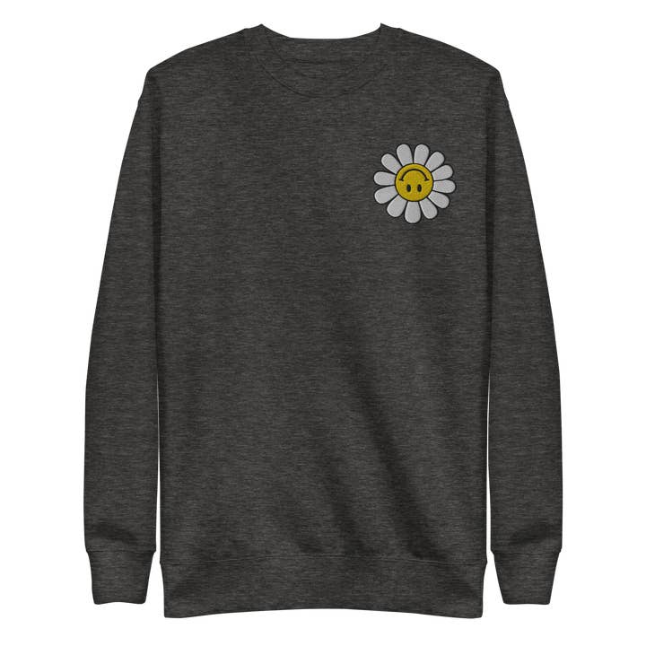 Daisy Patch Embroidered Sweatshirt for wholesale by Sara Lutz Art