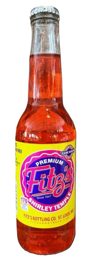 Grandpa Joe's Candy Shop - Wholesale Soda/Carbonated Drink - Fitz's Premium Shirley Temple, 12ct Glass Bottle0