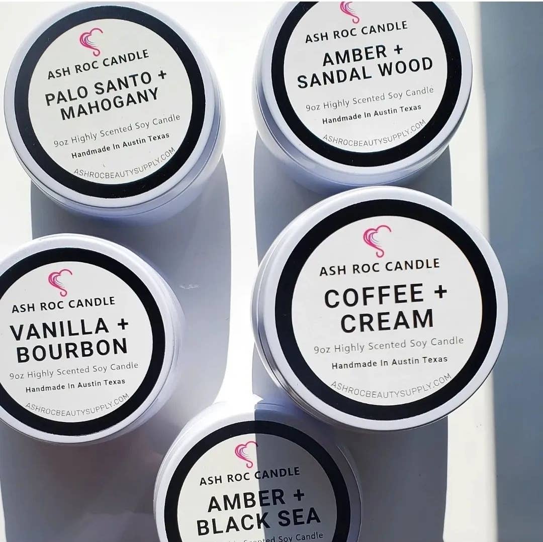 Ash Roc Candle - Wholesale Travel Candles - Palo Santo Mahoganhy Soy Candle ( Highly Scented )4