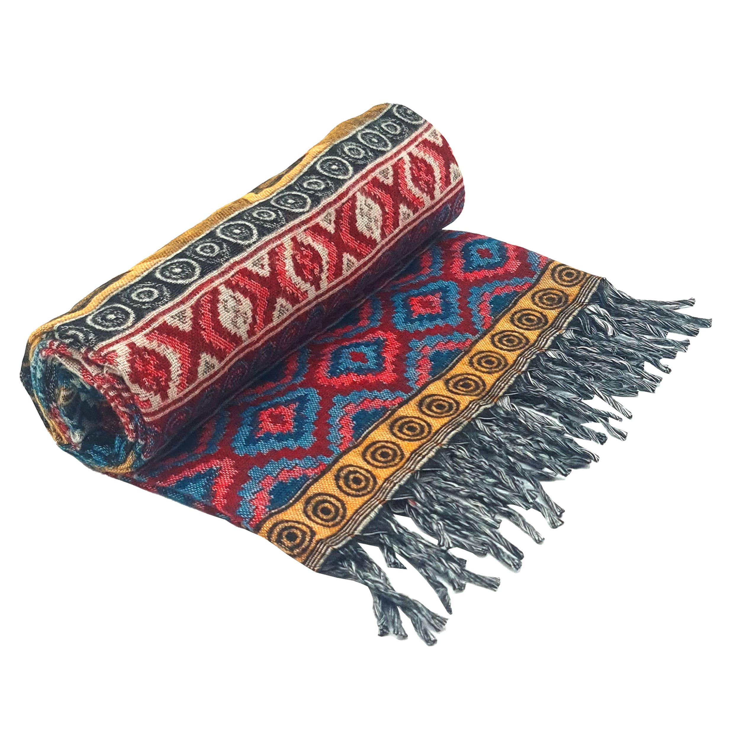 La Mano Boho - Venta al por mayor Pañuelo para la cabeza - Mujer - BUFANDA CHAL INVIERNO ÉTNICA XXL 200 X 95CM FG45243