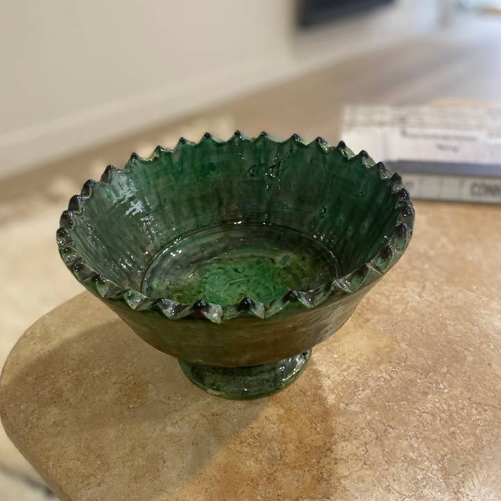 Berber Designers - Vente Assiettes/plats/bols de décoration - Bol Henné vert • Format M