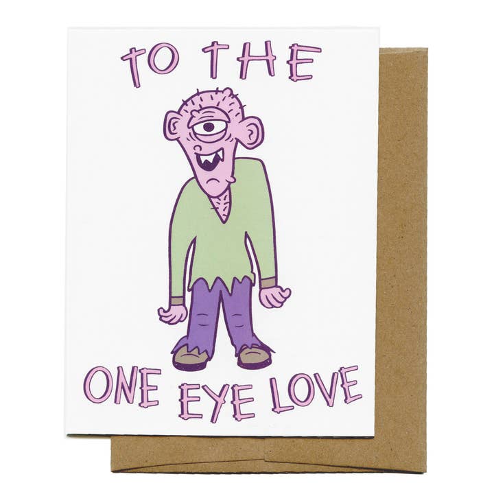 Lucky Sardine - Wholesale Valentine's Day Card - To The One Eye Love, Cyclops Valentine & Halloween Card