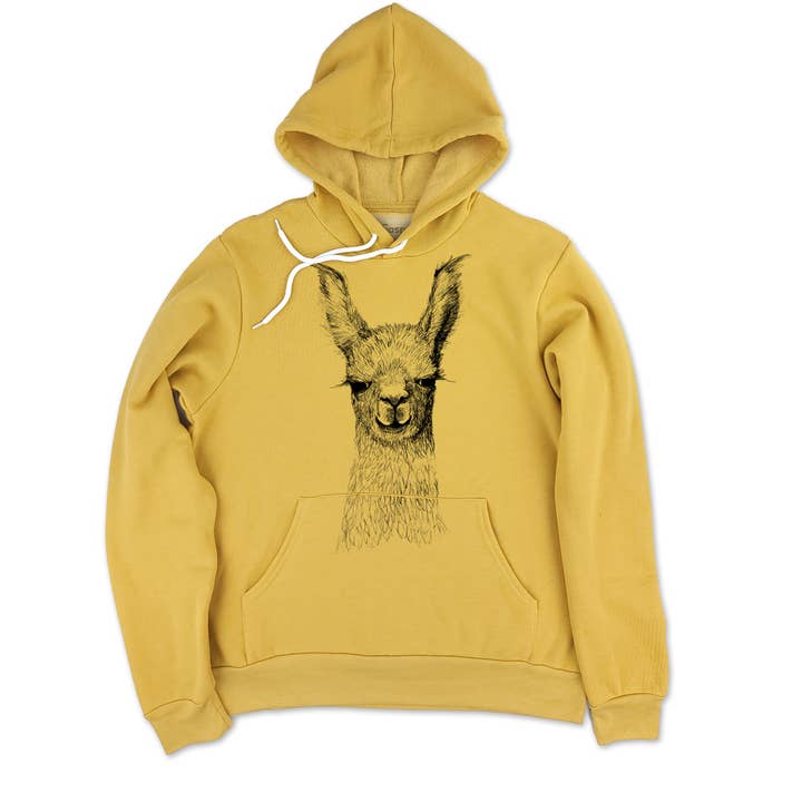 Llama Frank Men's Fleece Hoodie for wholesale by Gaspar Gou