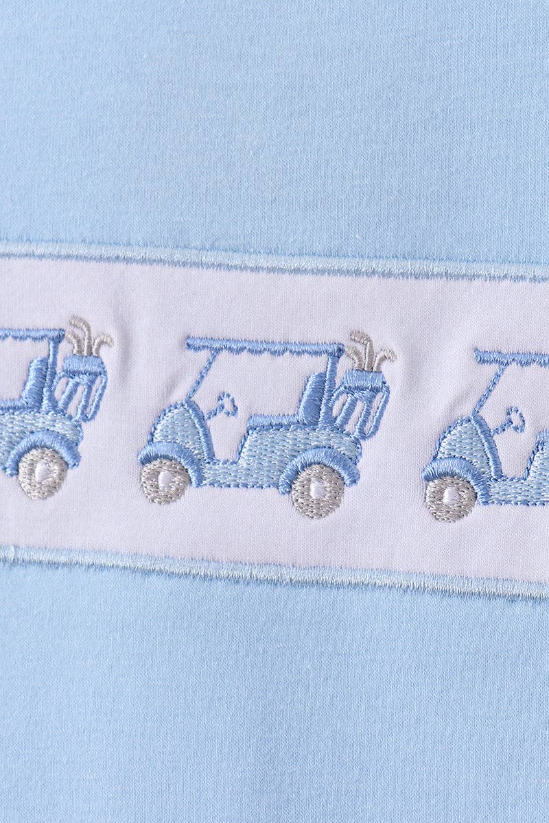 Aspen Rain Boutique - Wholesale Top & Pant Set - Kids - Blue golf cart embroidery pants set2