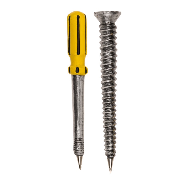 Out of the blue KG – Großhandel Stift – Schreibstifte „Werkzeug“, ca. 12 cm, Polyresin, 4 Sorten, 12 Stück im Display3