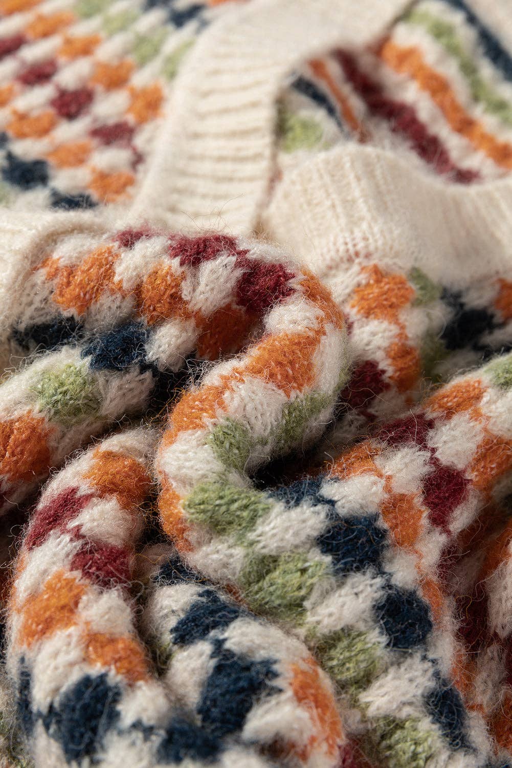 PRETTY BASH - Wholesale Cardigan - Women's - Dotty Knit Button-Up V-Neck Sweater Cardigan5