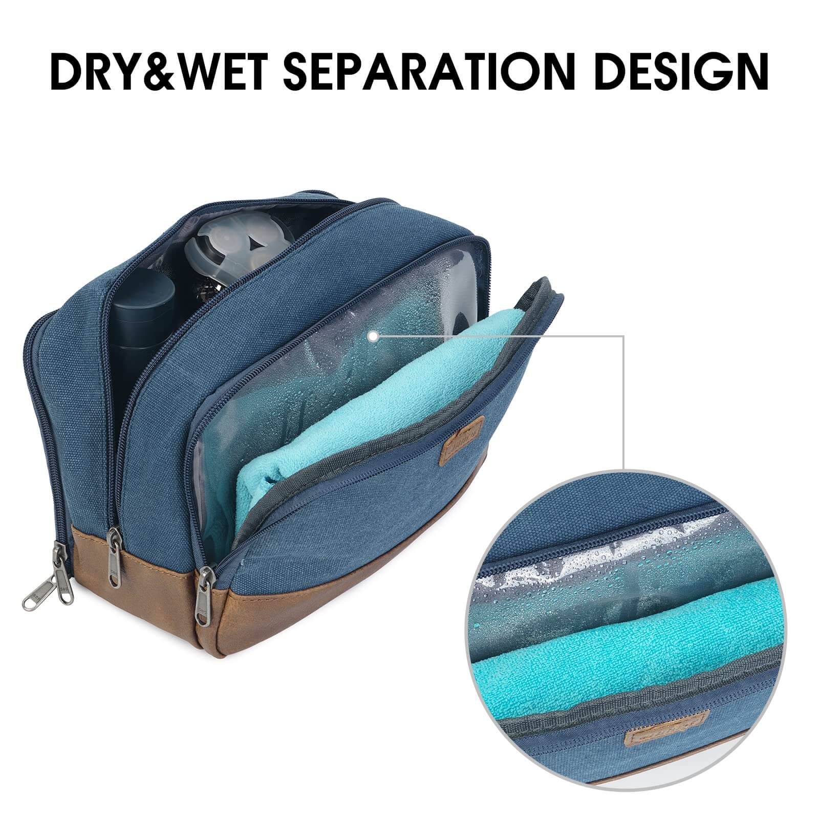 wandf - Wholesale Toiletry Bag - Men's - Canvas Travel Toiletry Shaving Bag Hanging Dopp Kit Unisex12