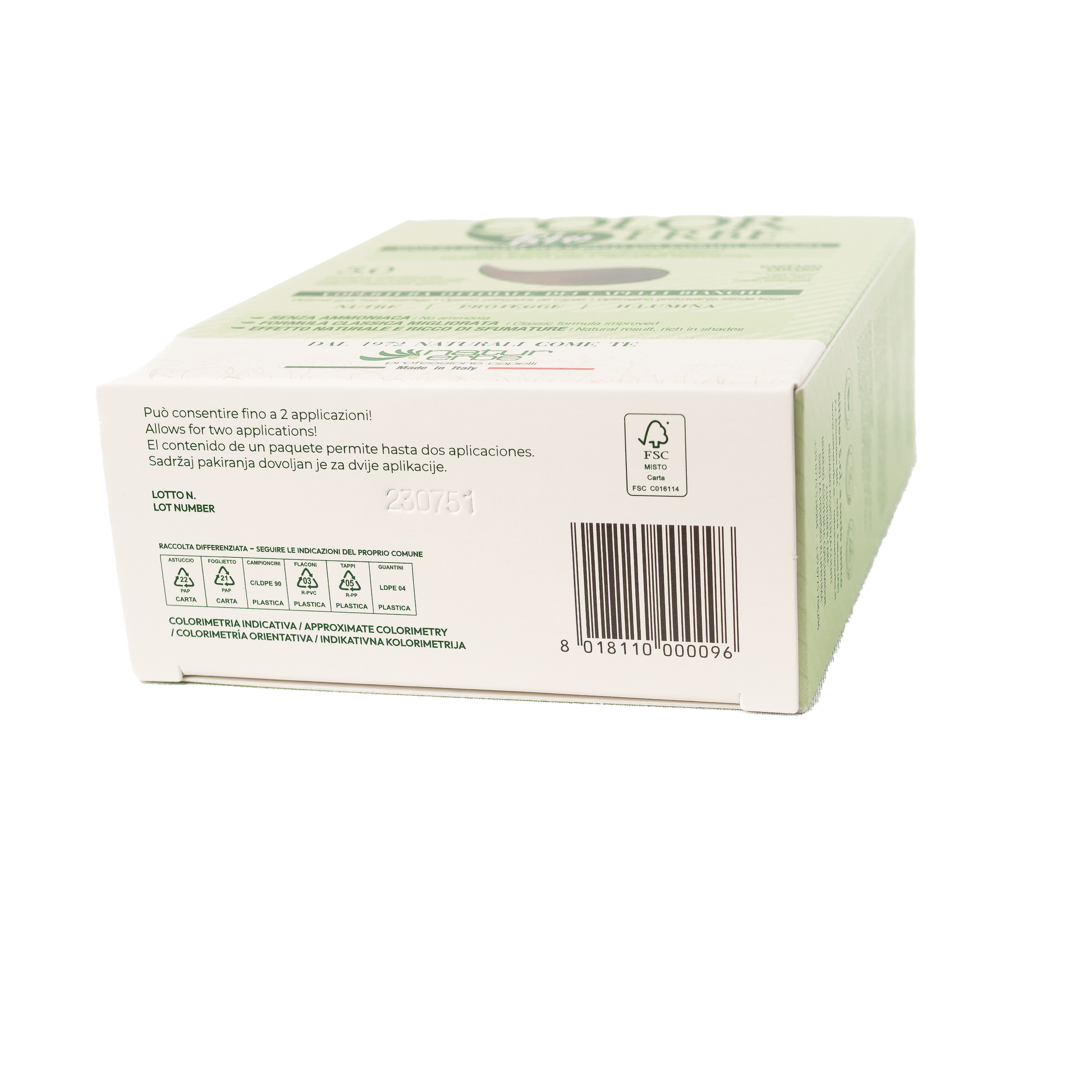 COLOR ERBE - Wholesale Hair Dye - Light Brown Organic Herbal Color Dye (5.0) - Made in Italy8