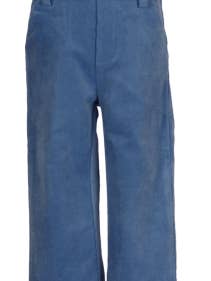 Parker broek in blauwe stretch corduroy voor wholesale door The Yellow Lamb