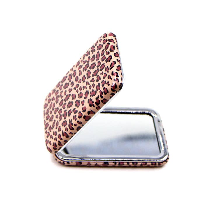 Tempest Designs - Wholesale Compact Mirror - Small leopard print rectangular compact mirror