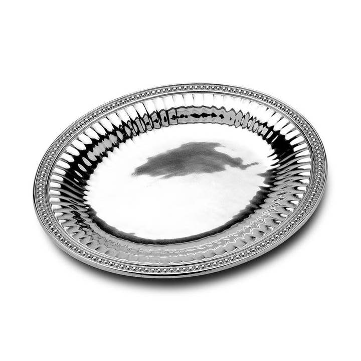 Flutes and Pearls Md Oval Tray for wholesale by Wilton Armetale and Gourmet Grillware